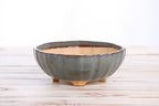 Willow Bonsai Ceramics Lily Bonsai Pot 7 Inch – Sculpted Rounded Ceramic Bonsai & Succulent Planter with Wavy Profile, High‑Fired Frost‑Proof Stoneware, Handmade in USA (Starry Night)