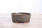 Willow Bonsai Ceramics Oval A Bonsai Pot 6 Inch – Straight‑Sided Oval Ceramic Bonsai & Succulent Planter, High‑Fired Frost‑Proof Stoneware with Drainage & Wiring Holes, Handmade in USA (Starry Night)