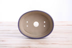 Willow Bonsai Ceramics Oval A Bonsai Pot 6 Inch – Straight‑Sided Oval Ceramic Bonsai & Succulent Planter, High‑Fired Frost‑Proof Stoneware with Drainage & Wiring Holes, Handmade in USA (Purple)