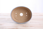 Willow Bonsai Ceramics Oval A Bonsai Pot 6 Inch – Straight‑Sided Oval Ceramic Bonsai & Succulent Planter, High‑Fired Frost‑Proof Stoneware with Drainage & Wiring Holes, Handmade in USA (Glacier)