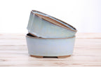 Willow Bonsai Ceramics Oval A Bonsai Pot 6 Inch – Straight‑Sided Oval Ceramic Bonsai & Succulent Planter, High‑Fired Frost‑Proof Stoneware with Drainage & Wiring Holes, Handmade in USA (Glacier)