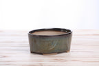 Willow Bonsai Ceramics Oval A Bonsai Pot 6 Inch – Straight‑Sided Oval Ceramic Bonsai & Succulent Planter, High‑Fired Frost‑Proof Stoneware with Drainage & Wiring Holes, Handmade in USA (Dark Honey)