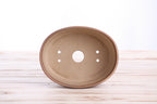 Willow Bonsai Ceramics Oval A Bonsai Pot 6 Inch – Straight‑Sided Oval Ceramic Bonsai & Succulent Planter, High‑Fired Frost‑Proof Stoneware with Drainage & Wiring Holes, Handmade in USA (Deep Stone)