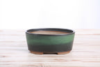 Willow Bonsai Ceramics Oval A Bonsai Pot 6 Inch – Straight‑Sided Oval Ceramic Bonsai & Succulent Planter, High‑Fired Frost‑Proof Stoneware with Drainage & Wiring Holes, Handmade in USA (Avocado)