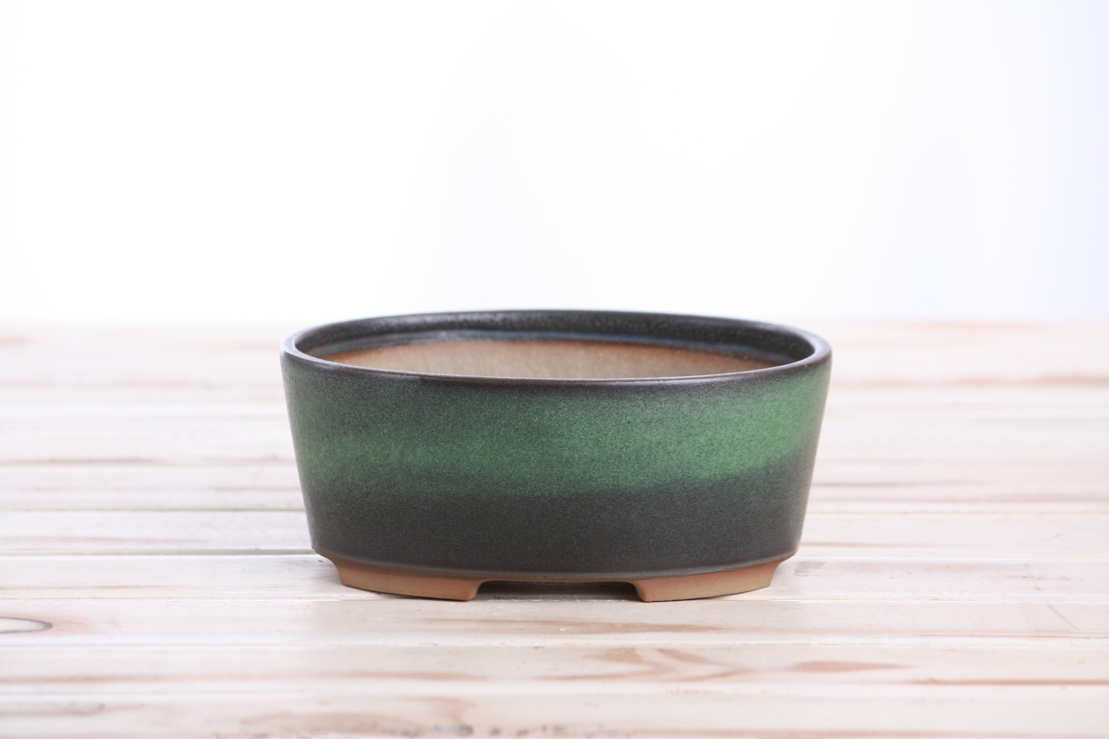 Willow Bonsai Ceramics Oval A Bonsai Pot 6 Inch – Straight‑Sided Oval Ceramic Bonsai & Succulent Planter, High‑Fired Frost‑Proof Stoneware with Drainage & Wiring Holes, Handmade in USA (Avocado)