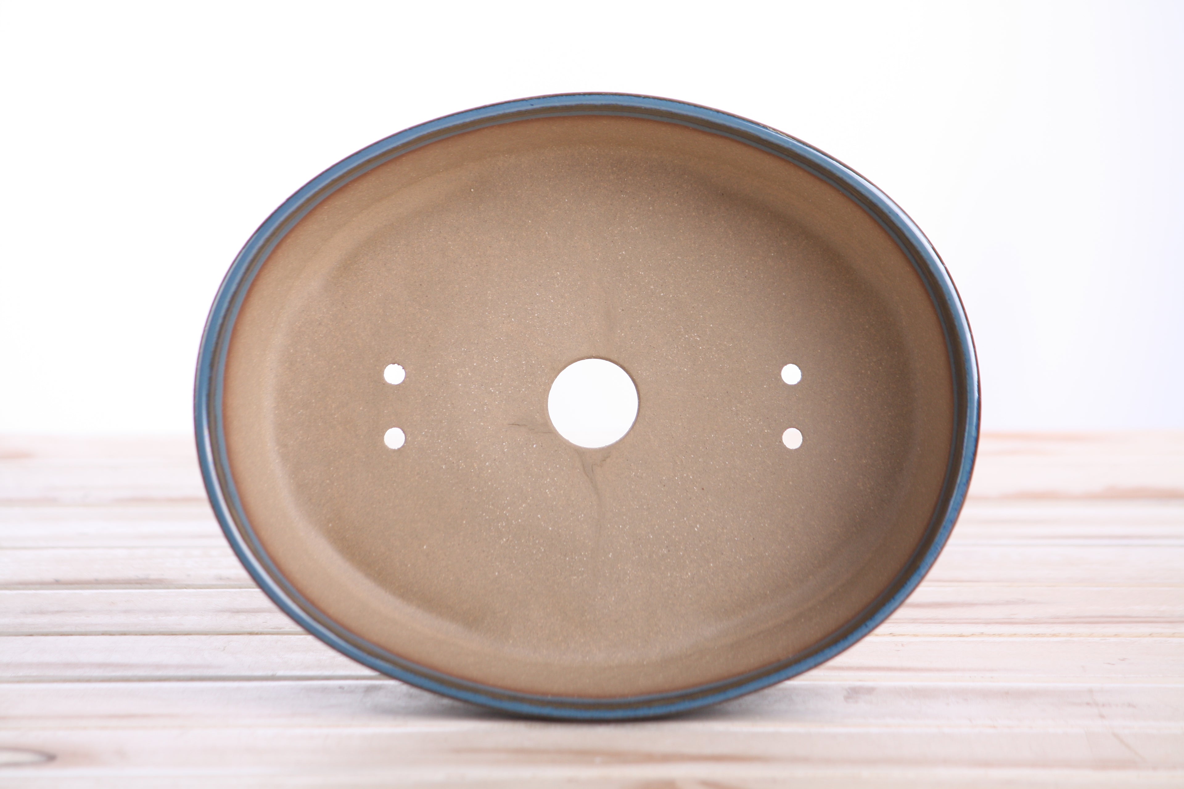 Willow Bonsai Ceramics Oval A Bonsai Pot 8 Inch – Straight‑Sided Oval Ceramic Bonsai & Succulent Planter, High‑Fired Frost‑Proof Stoneware with Drainage & Wiring Holes, Handmade in USA (Peacock 2025)