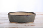 Willow Bonsai Ceramics Oval A Bonsai Pot 8 Inch – Straight‑Sided Oval Ceramic Bonsai & Succulent Planter, High‑Fired Frost‑Proof Stoneware with Drainage & Wiring Holes, Handmade in USA (Starry Night)