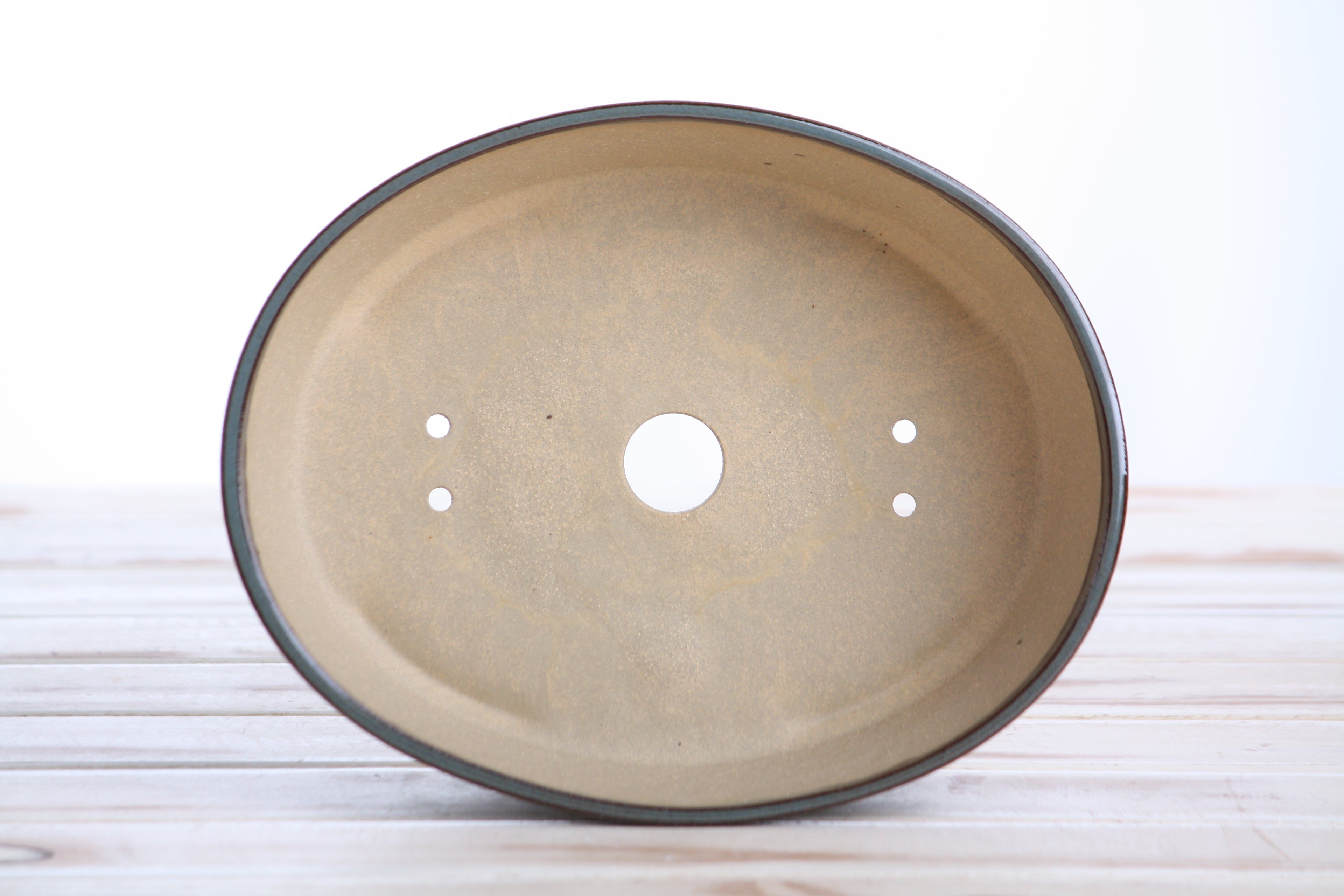 Willow Bonsai Ceramics Oval A Bonsai Pot 8 Inch – Straight‑Sided Oval Ceramic Bonsai & Succulent Planter, High‑Fired Frost‑Proof Stoneware with Drainage & Wiring Holes, Handmade in USA (Starry Night)
