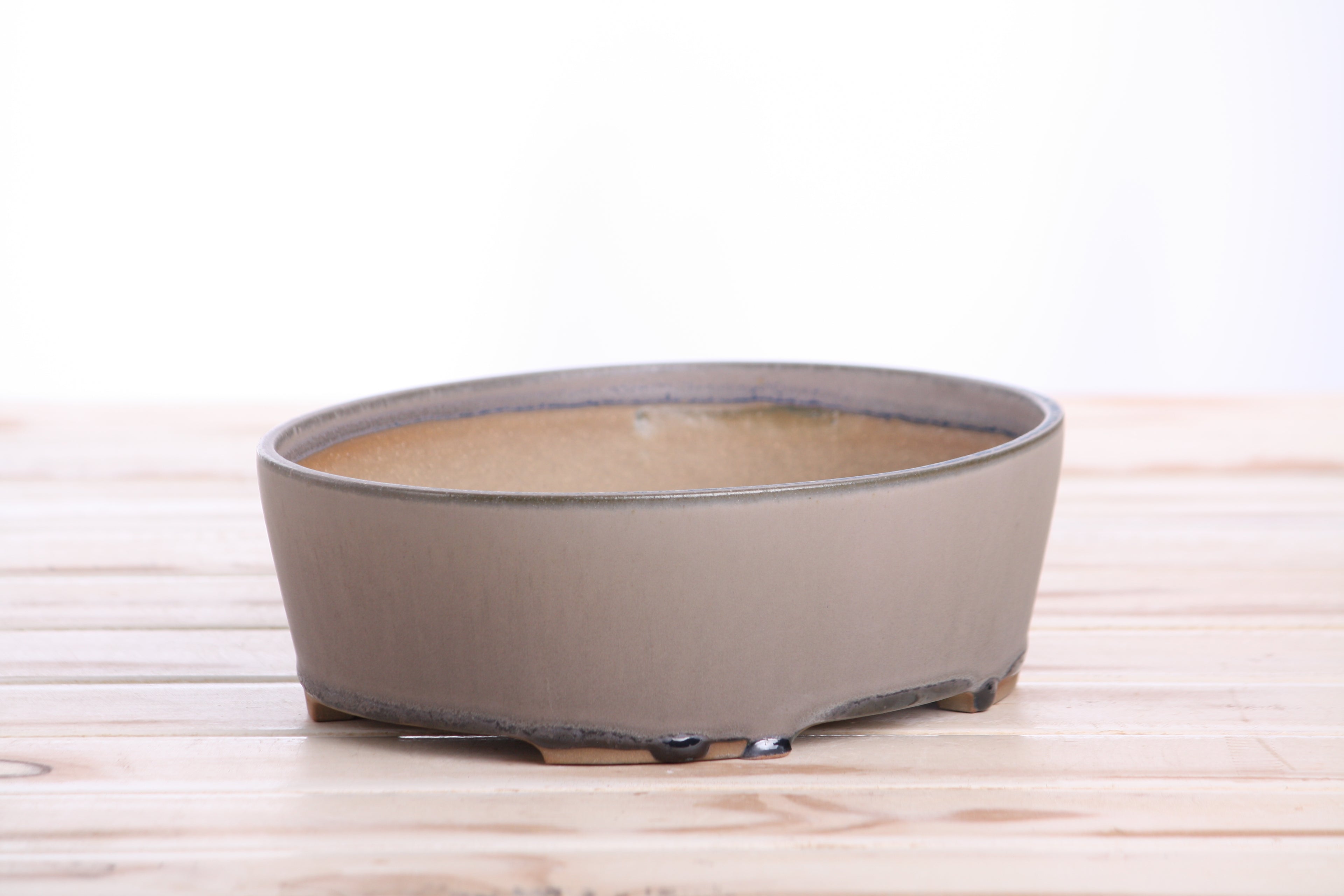 Willow Bonsai Ceramics Oval A Bonsai Pot 8 Inch – Straight‑Sided Oval Ceramic Bonsai & Succulent Planter, High‑Fired Frost‑Proof Stoneware with Drainage & Wiring Holes, Handmade in USA (Ocean)