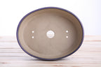 Willow Bonsai Ceramics Oval A Bonsai Pot 8 Inch – Straight‑Sided Oval Ceramic Bonsai & Succulent Planter, High‑Fired Frost‑Proof Stoneware with Drainage & Wiring Holes, Handmade in USA (Purple)