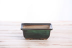 Willow Bonsai Ceramics Square Bonsai Pot 5 Inch – Low‑Profile Square Ceramic Bonsai & Succulent Planter with Accentuated Rim, High‑Fired Frost‑Proof Stoneware, Handmade in USA (Avocado)