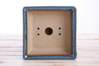 Willow Bonsai Ceramics Square Bonsai Pot 6 Inch – Low‑Profile Square Ceramic Bonsai & Succulent Planter with Accentuated Rim, High‑Fired Frost‑Proof Stoneware, Handmade in USA (Peacock 2025)