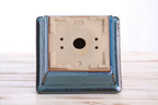 Willow Bonsai Ceramics Square Bonsai Pot 6 Inch – Low‑Profile Square Ceramic Bonsai & Succulent Planter with Accentuated Rim, High‑Fired Frost‑Proof Stoneware, Handmade in USA (Peacock 2025)