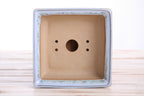 Willow Bonsai Ceramics Square Bonsai Pot 6 Inch – Low‑Profile Square Ceramic Bonsai & Succulent Planter with Accentuated Rim, High‑Fired Frost‑Proof Stoneware, Handmade in USA (Glacier)