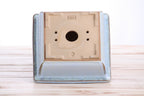 Willow Bonsai Ceramics Square Bonsai Pot 6 Inch – Low‑Profile Square Ceramic Bonsai & Succulent Planter with Accentuated Rim, High‑Fired Frost‑Proof Stoneware, Handmade in USA (Glacier)
