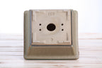 Willow Bonsai Ceramics Square Bonsai Pot 6 Inch – Low‑Profile Square Ceramic Bonsai & Succulent Planter with Accentuated Rim, High‑Fired Frost‑Proof Stoneware, Handmade in USA (Speckled Moss)
