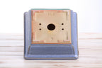 Willow Bonsai Ceramics Square Bonsai Pot 6 Inch – Low‑Profile Square Ceramic Bonsai & Succulent Planter with Accentuated Rim, High‑Fired Frost‑Proof Stoneware, Handmade in USA (Denim)