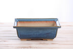 Willow Bonsai Ceramics Square Bonsai Pot 8 Inch – Low‑Profile Square Ceramic Bonsai & Succulent Planter with Accentuated Rim, High‑Fired Frost‑Proof Stoneware, Handmade in USA (Peacock 2025)