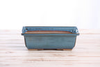 Willow Bonsai Ceramics Rectangle Bonsai Pot 8 Inch – Lower‑Profile Rectangular Ceramic Bonsai & Succulent Planter with Accentuated Rim, High‑Fired Frost‑Proof Stoneware, Handmade in USA (Peacock)