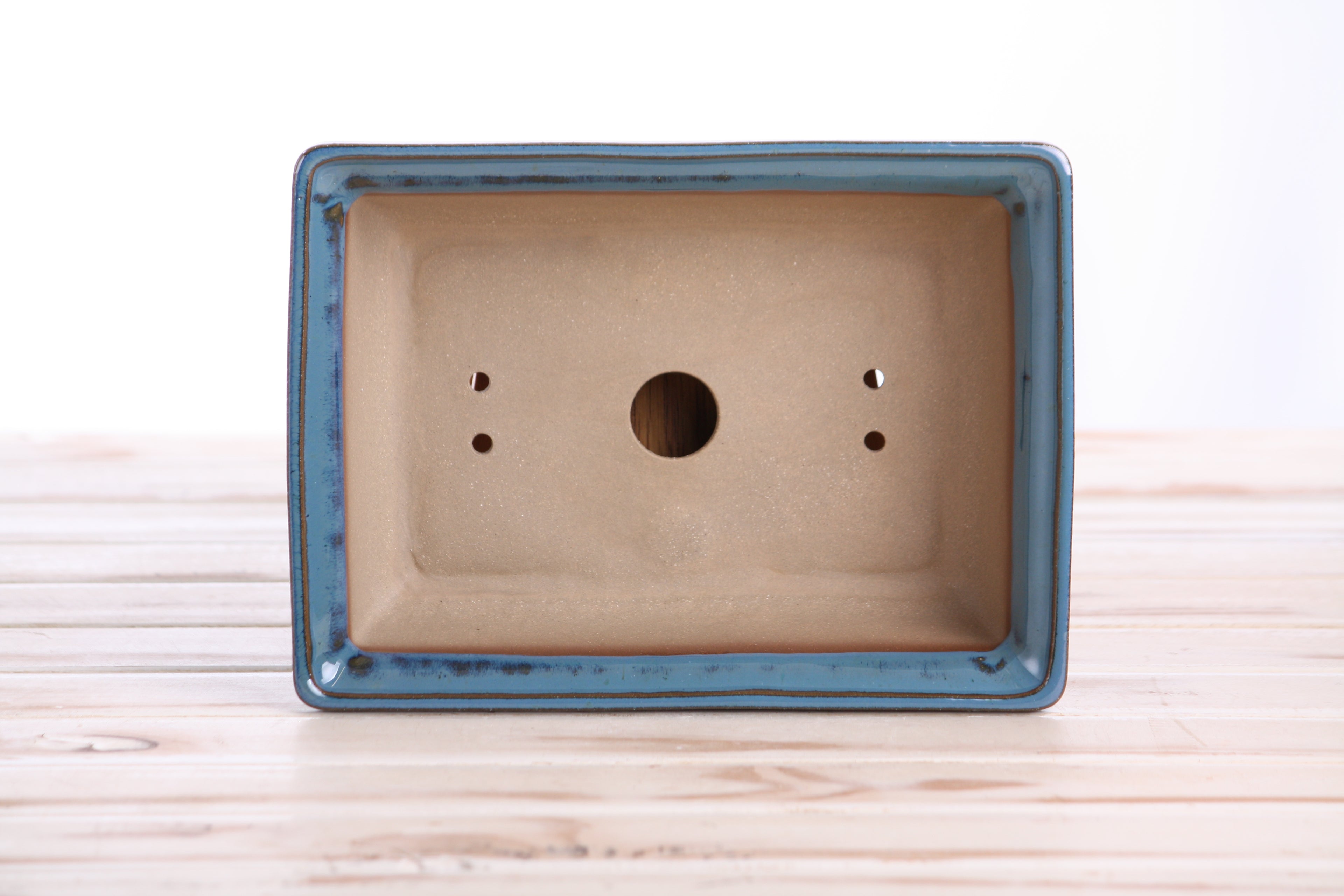 Willow Bonsai Ceramics Rectangle Bonsai Pot 8 Inch – Lower‑Profile Rectangular Ceramic Bonsai & Succulent Planter with Accentuated Rim, High‑Fired Frost‑Proof Stoneware, Handmade in USA (Peacock)