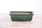 Willow Bonsai Ceramics Rectangle Bonsai Pot 8 Inch – Lower‑Profile Rectangular Ceramic Bonsai & Succulent Planter with Accentuated Rim, High‑Fired Frost‑Proof Stoneware, Handmade in USA (Avocado)