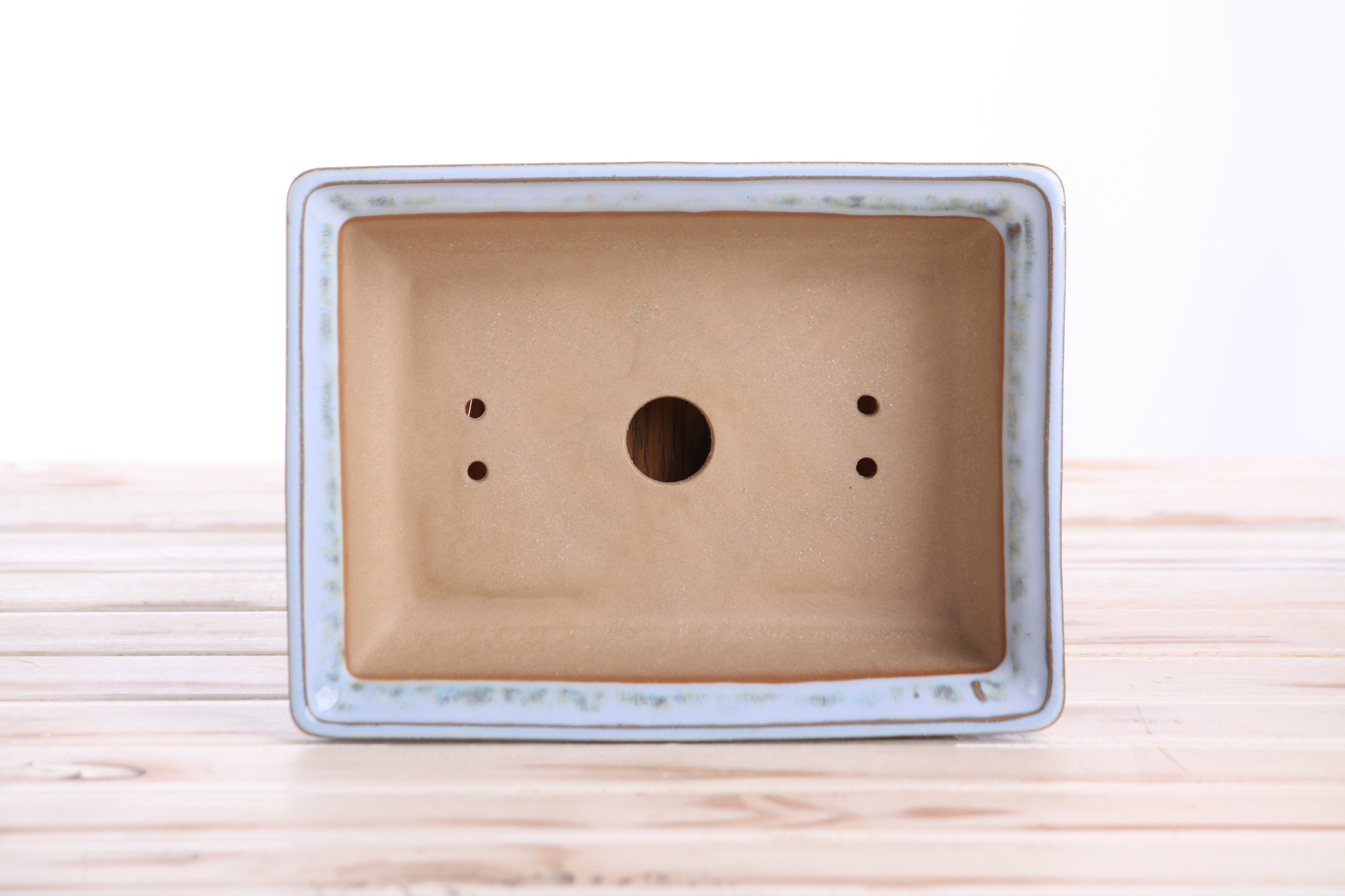 Willow Bonsai Ceramics Rectangle Bonsai Pot 8 Inch – Lower‑Profile Rectangular Ceramic Bonsai & Succulent Planter with Accentuated Rim, High‑Fired Frost‑Proof Stoneware, Handmade in USA (Glacier)