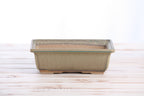Willow Bonsai Ceramics Rectangle Bonsai Pot 8 Inch – Lower‑Profile Rectangular Ceramic Bonsai & Succulent Planter with Accentuated Rim, High‑Fired Frost‑Proof Stoneware, Handmade in USA (Speckled Moss)