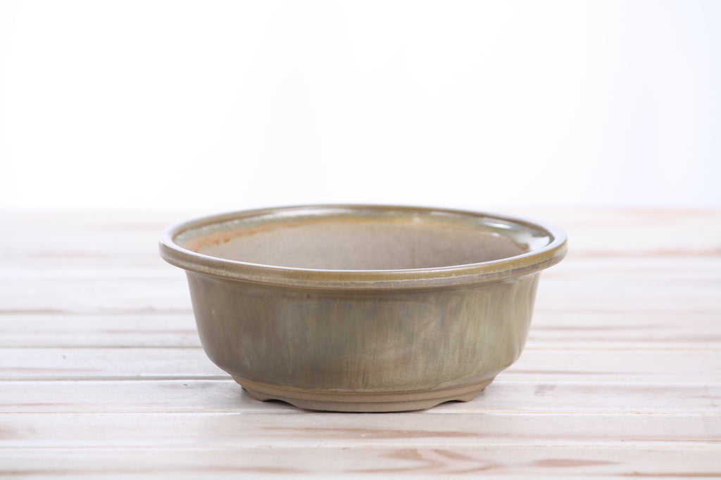 Willow Bonsai Ceramics Round Bonsai Pot 6 Inch – Round Ceramic Bonsai & Succulent Planter with Accentuated Rim and Sculpted Foot Ring, High‑Fired Frost‑Proof Stoneware, Handmade in USA (Copenhagen)