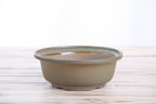 Willow Bonsai Ceramics Round Bonsai Pot 6 Inch – Round Ceramic Bonsai & Succulent Planter with Accentuated Rim and Sculpted Foot Ring, High‑Fired Frost‑Proof Stoneware, Handmade in USA (Speckled Moss)