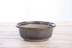 Willow Bonsai Ceramics Round Bonsai Pot 6 Inch – Round Ceramic Bonsai & Succulent Planter with Accentuated Rim and Sculpted Foot Ring, High‑Fired Frost‑Proof Stoneware, Handmade in USA (Starry Night)