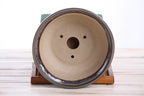 Willow Bonsai Ceramics Round Bonsai Pot 6 Inch – Round Ceramic Bonsai & Succulent Planter with Accentuated Rim and Sculpted Foot Ring, High‑Fired Frost‑Proof Stoneware, Handmade in USA (Starry Night)