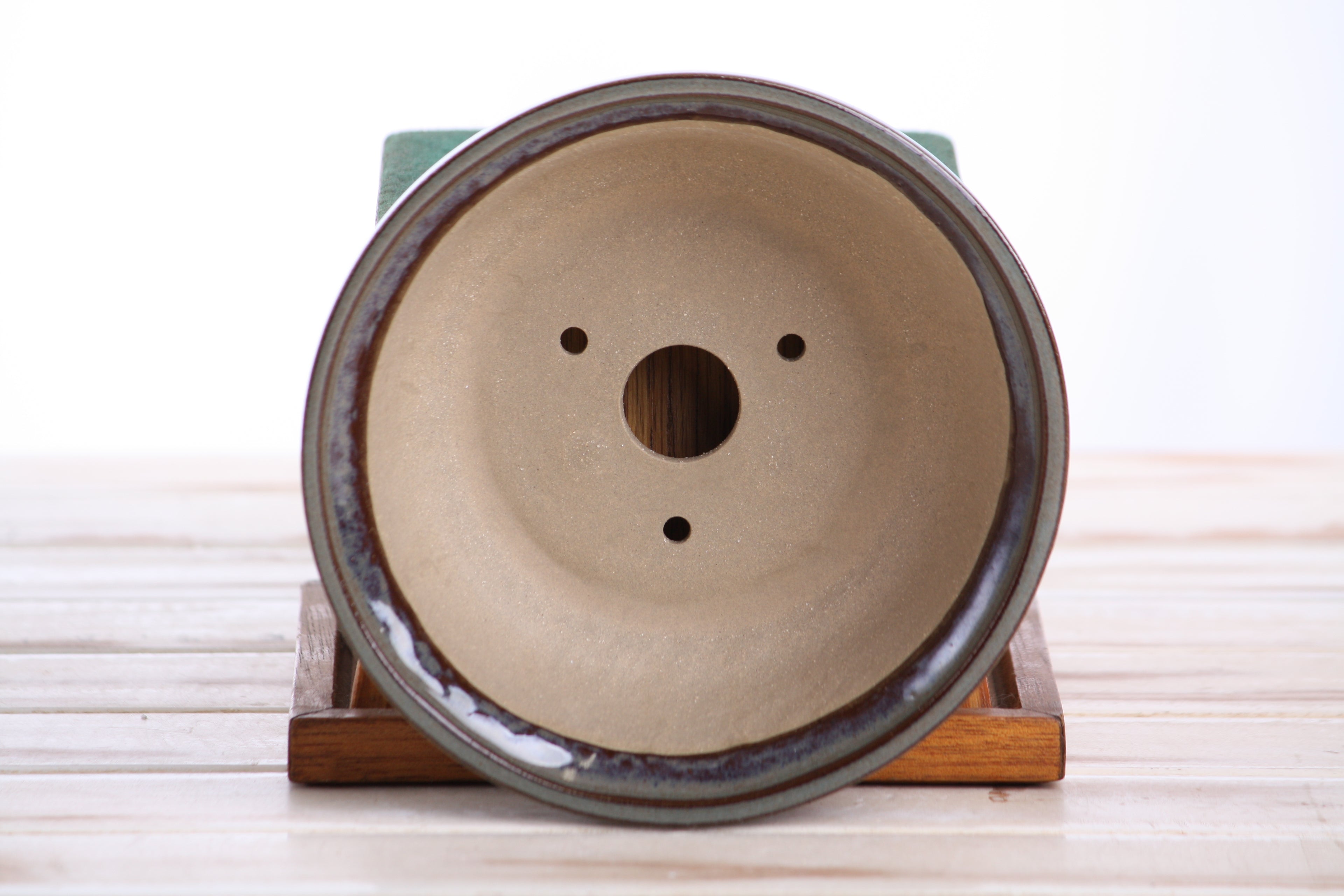 Willow Bonsai Ceramics Round Bonsai Pot 6 Inch – Round Ceramic Bonsai & Succulent Planter with Accentuated Rim and Sculpted Foot Ring, High‑Fired Frost‑Proof Stoneware, Handmade in USA (Starry Night)