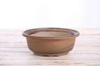 Willow Bonsai Ceramics Round Bonsai Pot 6 Inch – Round Ceramic Bonsai & Succulent Planter with Accentuated Rim and Sculpted Foot Ring, High‑Fired Frost‑Proof Stoneware, Handmade in USA (Deep Stone)