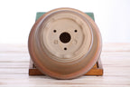 Willow Bonsai Ceramics Round Bonsai Pot 6 Inch – Round Ceramic Bonsai & Succulent Planter with Accentuated Rim and Sculpted Foot Ring, High‑Fired Frost‑Proof Stoneware, Handmade in USA (Deep Stone)