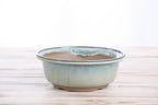 Willow Bonsai Ceramics Round Bonsai Pot 6 Inch – Round Ceramic Bonsai & Succulent Planter with Accentuated Rim and Sculpted Foot Ring, High‑Fired Frost‑Proof Stoneware, Handmade in USA (Glacier)