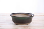 Willow Bonsai Ceramics Round Bonsai Pot 6 Inch – Round Ceramic Bonsai & Succulent Planter with Accentuated Rim and Sculpted Foot Ring, High‑Fired Frost‑Proof Stoneware, Handmade in USA (Avocado)
