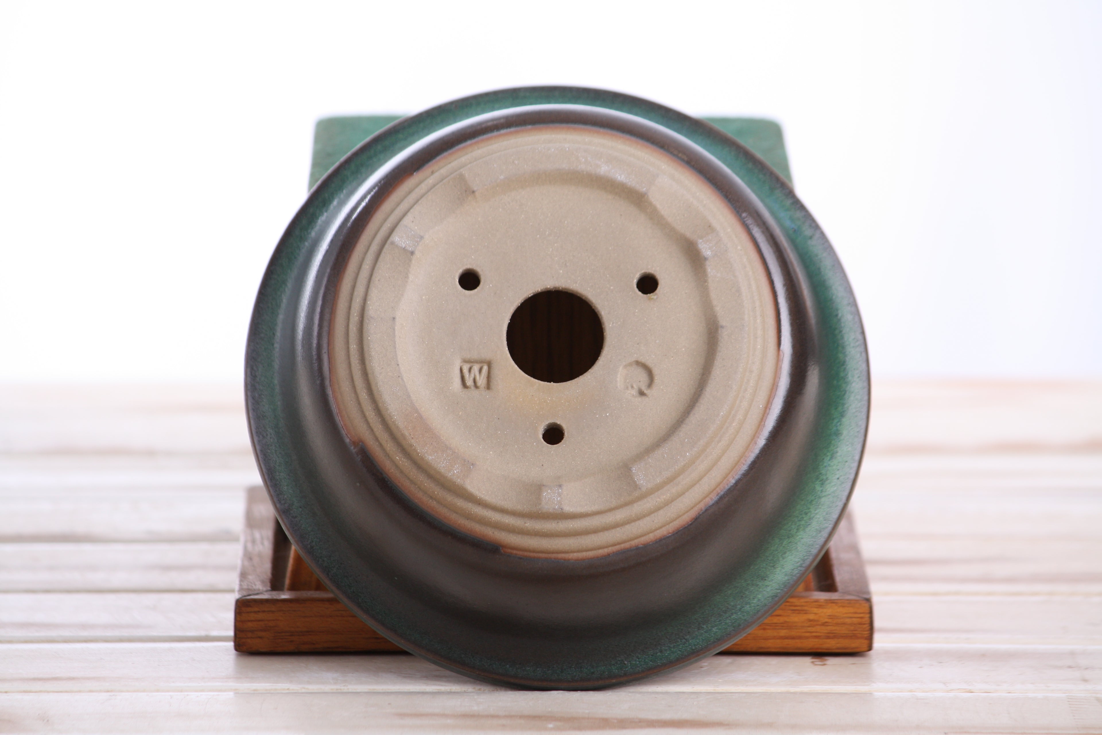 Willow Bonsai Ceramics Round Bonsai Pot 6 Inch – Round Ceramic Bonsai & Succulent Planter with Accentuated Rim and Sculpted Foot Ring, High‑Fired Frost‑Proof Stoneware, Handmade in USA (Avocado)