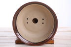Willow Bonsai Ceramics Round Bonsai Pot 7 Inch – Round Ceramic Bonsai & Succulent Planter with Accentuated Rim and Sculpted Foot Ring, High‑Fired Frost‑Proof Stoneware, Handmade in USA (Sunset)