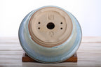 Willow Bonsai Ceramics Round Bonsai Pot 7 Inch – Round Ceramic Bonsai & Succulent Planter with Accentuated Rim and Sculpted Foot Ring, High‑Fired Frost‑Proof Stoneware, Handmade in USA (Glacier)