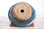 Willow Bonsai Ceramics Round Bonsai Pot 7 Inch – Round Ceramic Bonsai & Succulent Planter with Accentuated Rim and Sculpted Foot Ring, High‑Fired Frost‑Proof Stoneware, Handmade in USA (Peacock)