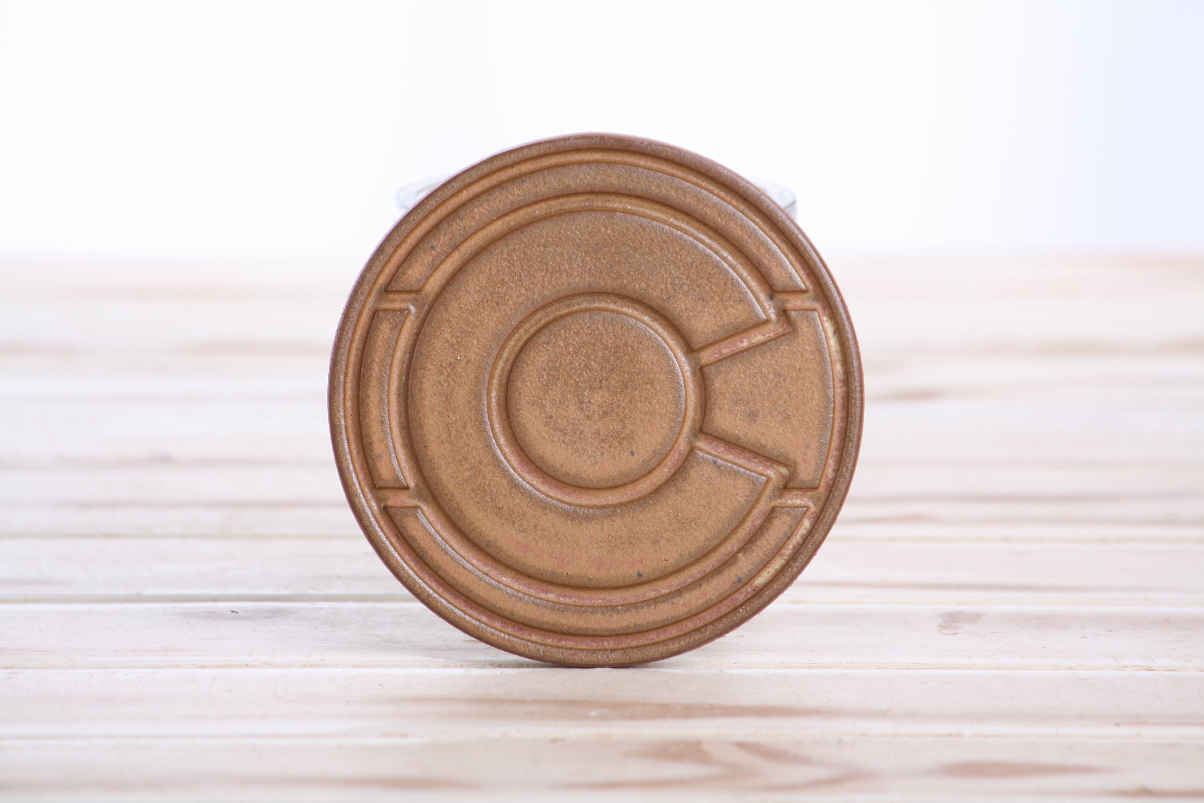 Willow Bonsai Ceramics Colorado Ceramic Coaster – 4 Inch Handmade Stoneware Drink Coaster with Indented Moat Design, Reactive Glazes, Cork Backing Pads, Made in Colorado, USA (Deep Stone)