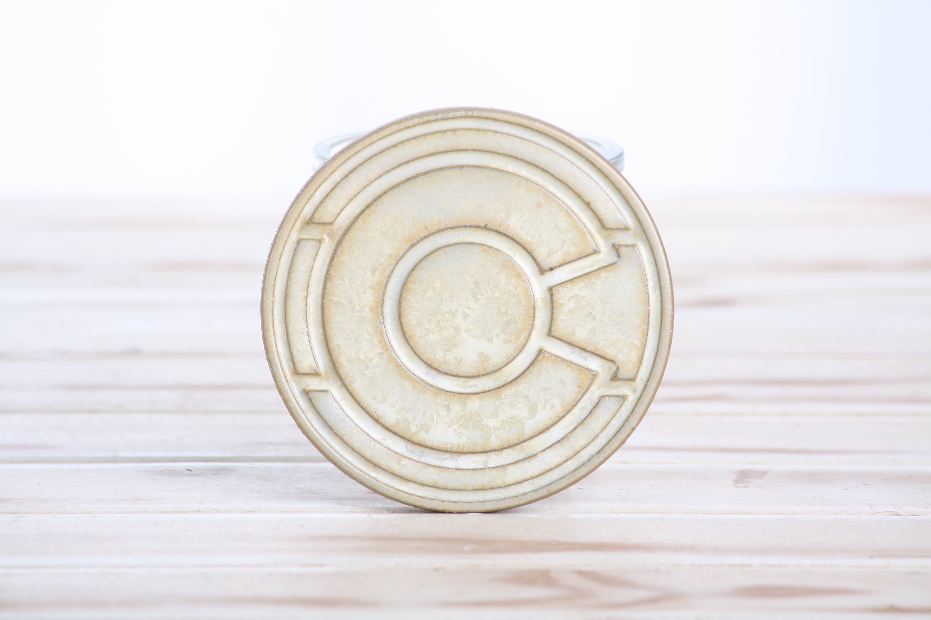 Willow Bonsai Ceramics Colorado Ceramic Coaster – 4 Inch Handmade Stoneware Drink Coaster with Indented Moat Design, Reactive Glazes, Cork Backing Pads, Made in Colorado, USA (Crystal Palace)