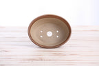 Willow Bonsai Ceramics Oval B Bonsai Pot 5.5 Inch – Tapered Oval Ceramic Bonsai & Succulent Planter with Accentuated Rim, High‑Fired Frost‑Proof Stoneware, Handmade in USA (Deep Stone)