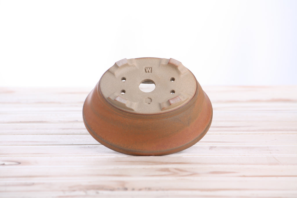 Willow Bonsai Ceramics Oval B Bonsai Pot 5.5 Inch – Tapered Oval Ceramic Bonsai & Succulent Planter with Accentuated Rim, High‑Fired Frost‑Proof Stoneware, Handmade in USA (Deep Stone)