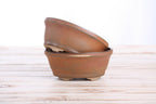 Willow Bonsai Ceramics Oval B Bonsai Pot 5.5 Inch – Tapered Oval Ceramic Bonsai & Succulent Planter with Accentuated Rim, High‑Fired Frost‑Proof Stoneware, Handmade in USA (Deep Stone)