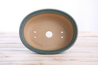 Willow Bonsai Ceramics Fat Bonsai Pot 7.5 Inch – Bold Oval Ceramic Bonsai & Succulent Planter with Accentuated Rim, High‑Fired Frost‑Proof Stoneware, Handmade in USA (Seaweed 2025)