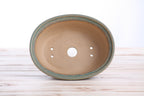 Willow Bonsai Ceramics Fat Bonsai Pot 7.5 Inch – Bold Oval Ceramic Bonsai & Succulent Planter with Accentuated Rim, High‑Fired Frost‑Proof Stoneware, Handmade in USA (Speckled Moss)