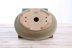 Willow Bonsai Ceramics Fat Bonsai Pot 7.5 Inch – Bold Oval Ceramic Bonsai & Succulent Planter with Accentuated Rim, High‑Fired Frost‑Proof Stoneware, Handmade in USA (Speckled Moss)