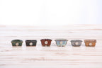 Willow Bonsai Ceramics 1.5 Inch Shito Magnet Set of 6 – Mini Handmade Ceramic Bonsai Pot Magnets, Reactive Glaze Finish, Unique Decorative Pots, Made in USA