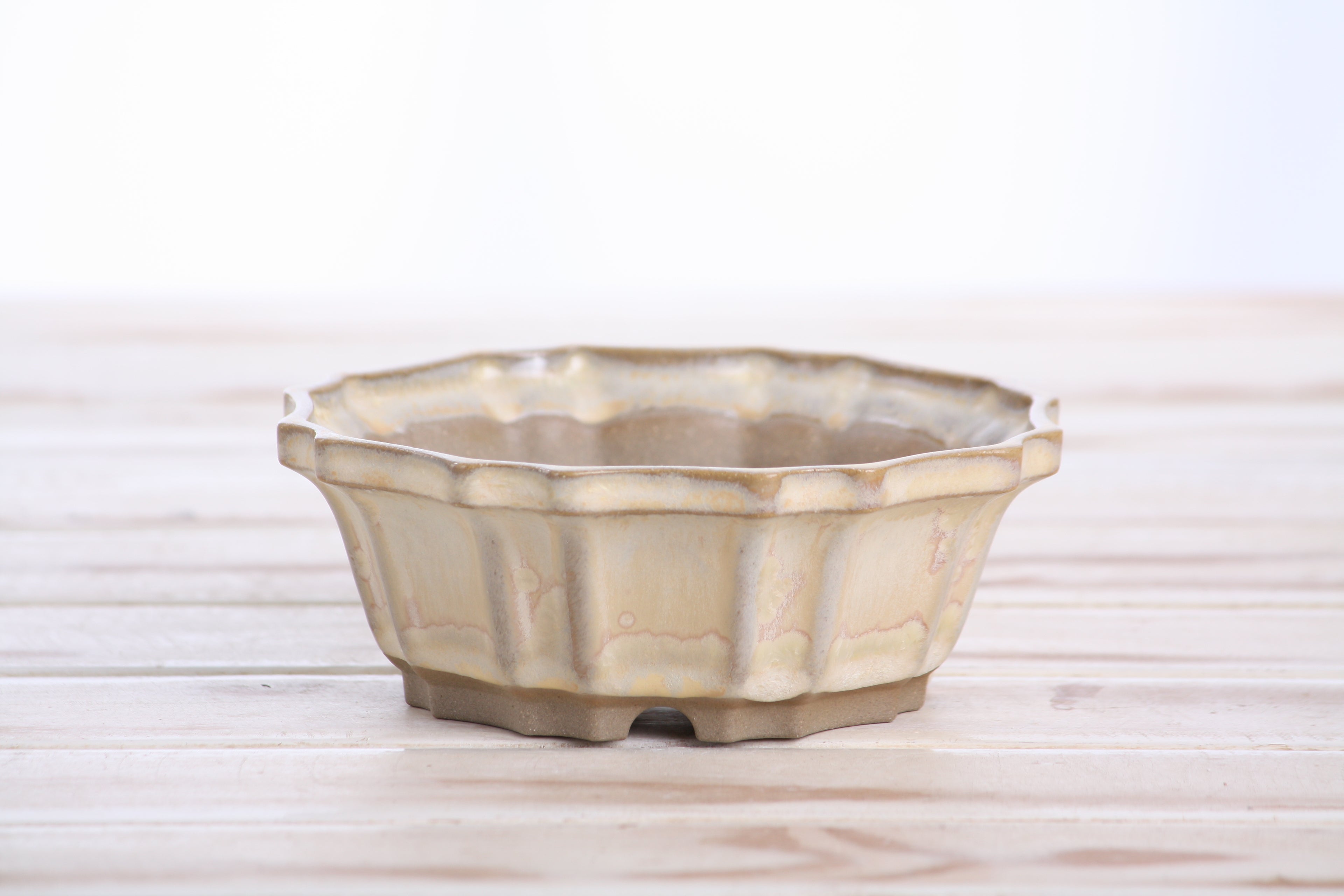 Willow Bonsai Ceramics Flower Design Bonsai Pot 5 Inch – Elegant Ceramic Bonsai & Succulent Planter, High‑Fired Frost‑Proof Stoneware with Drainage & Wiring Holes, Handmade in USA (Limited Edition 2)